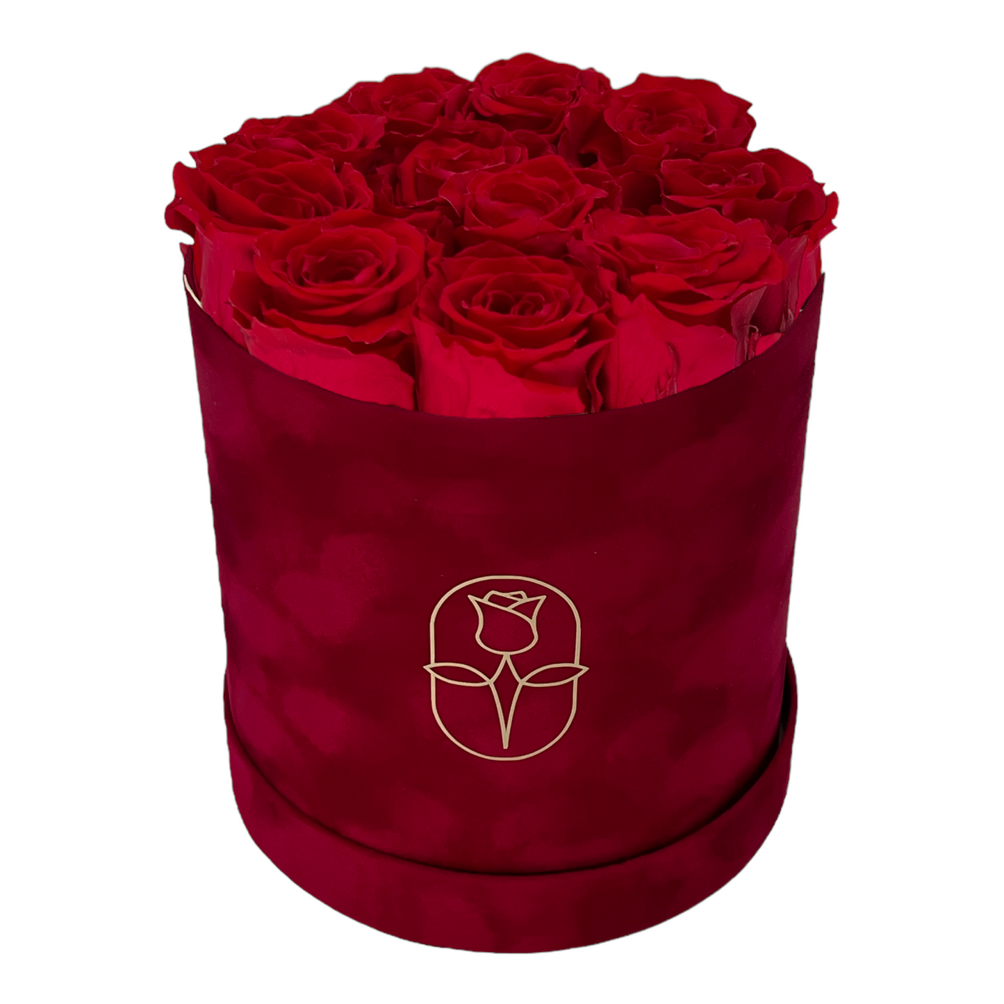 Velvet Round Rose Box Collection | Large