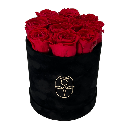 Velvet Round Rose Box Collection | Medium