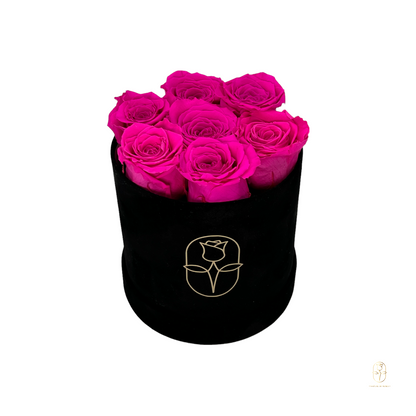 Velvet Round Eternal Rose Box Collection | Small