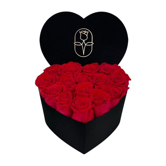 Satin Heart Rose Box Collection | Small
